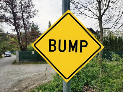Tin Signs Warning Bump Sign, Road Business Sign 12 x12 Inches Aluminum Metal Vintage Plaue Signs