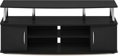 Furinno JAYA Large Entertainment Stand for TV Up to 55 Inch, Americano/Chrome