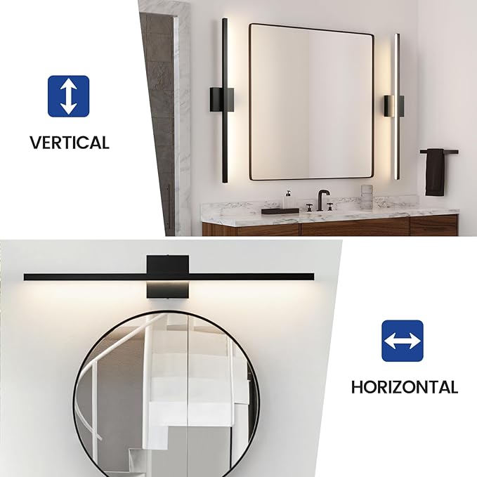 Epinl Black LED Vanity Light for Bathroom, 5CCT 32 inch Dimmable Bathroom Light Fixture Over Mirror, Modern Vanity Lighting Bar, Bath Wall Light for Bathroom Bedroom, ETL Certificated