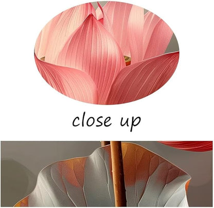 Lotus Wall Art Flowers Pictures Pink Bathroom Decor Modern Spring Floral Paintings Canvas Prints Artwork for Living Room Bedroom Home Decoration Framed