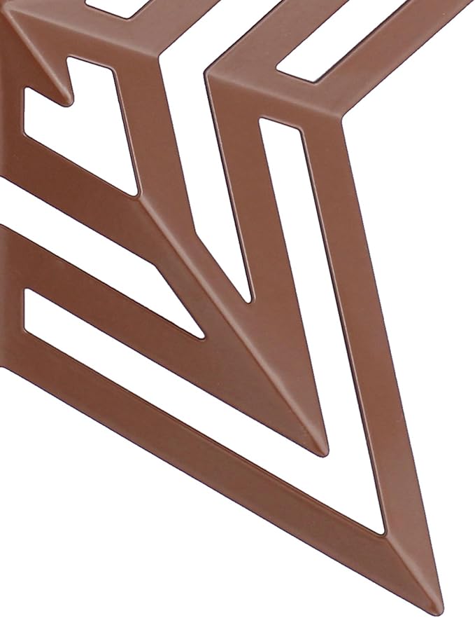 CVHOMEDECO. Primitives Rustic Antique Vintage Gifts Cut-Outs Metal Barn Star for Wall/Wreath/Door Decor, 8-Inch, Set of 3.(Brown)