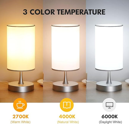 Caromolly Light Therapy Lamp, 10000 Lux Light with Remote Control, 3 Color Temperature & 4 Brightness Level & Timer, Daylight Lamp for Home, Office, Decoration(Silver Base White Shade)