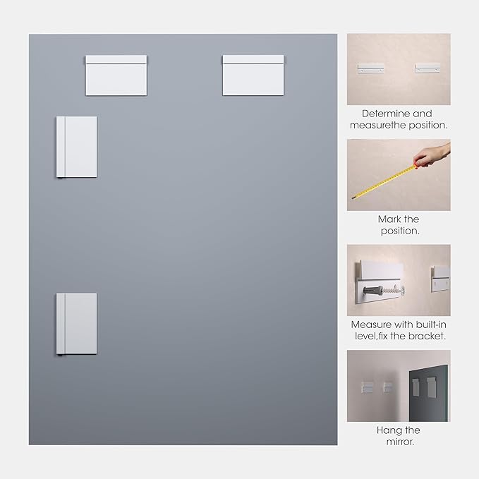 Hasipu Home Gym Workout Mirror 40" L x 30" W-2pcs Large Full Length Mounted Full Body Frameless Mirror for Workout, Yoga, Garage, Bedroom, Dance