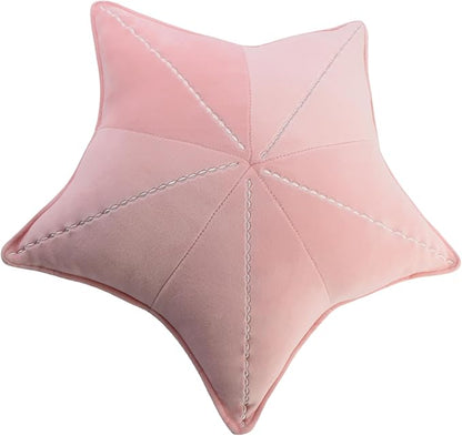 Starfish, Shell Plush Pillow, Car & Waist Cushion, Interesting Characteristic Chair Cushion (Star Pink, 19.6in)
