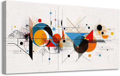 KELIYUAN Large Wall Decor For Living Room Canvas Wall Art For Bedroom Room Minimalism Abstract Geometric Color Line Pictures Wall Paintings Artwork Office Mural Modern Aesthetic Decoration 30"x60"