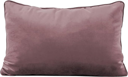 FDP 16" x 24" Velvet Rectangle Lumbar Pillow Set with Piping Decorative Throw Pillow for Home Dcor in Living Room, Bedroom or Lounge (2-Pack) - Mauve, 15160-112