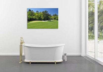 chenchenArt Augusta National Wall Art - Augusta Golf Course Wall Art for Living Room Bedroom Bathroom - Augusta Golf Course Picture Poster Canvas Prints Framed Ready to Hang(18''H x 24''W)