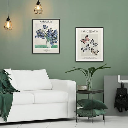 Habseligkeit Matisse Posters for Room Aesthetic, Flower Market Poster, Van Gogh Room Decor Aesthetic Vintage Prints for Wall Decor Unframed, 8x10in, Set of 6