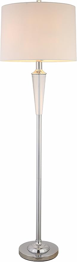 Artiva USA LED7446FLC Crystal Suite Collection 60"H Modern Chrome 2-Light LED Crystal Floor Lamp with Dimmer, Chrome