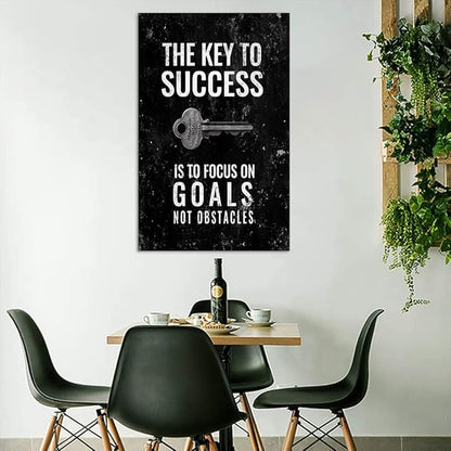 Large Size Framed Office Wall Art Giclee Canvas Paintings Posters and Prints Motivational Wall Pictures for Study Room Studio Wall Hangings Gallery Wrapped Ready to Hang-28x44 inches