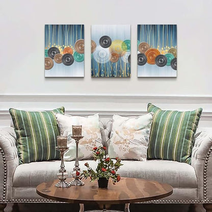 Abstract Canvas Boho Wall Art/Decor For Living Room Bedroom Bathroom Office Fashion Minimalist Wall Paintings/Pictures Artwork Home Decoration 3 Pieces