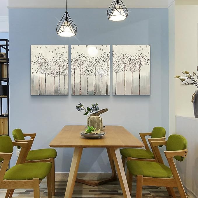 Lapremoly Wall Decor - Canvas Wall Art for Living Room, Bedroom & Office - 3 Piece Abstract Nature Modern Wall Paintings & Prints