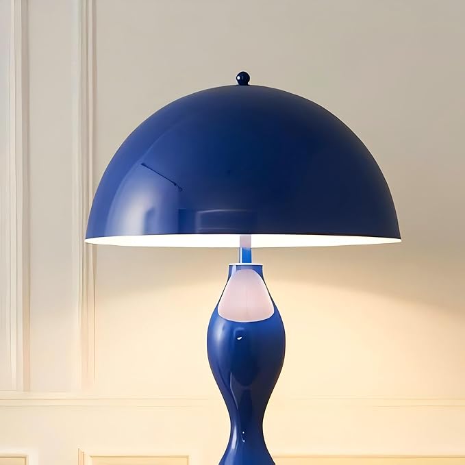Modern Mushroom Floor Lamp, Blue, 59.1 Inch High, 3 Light Colors, Foot Switch