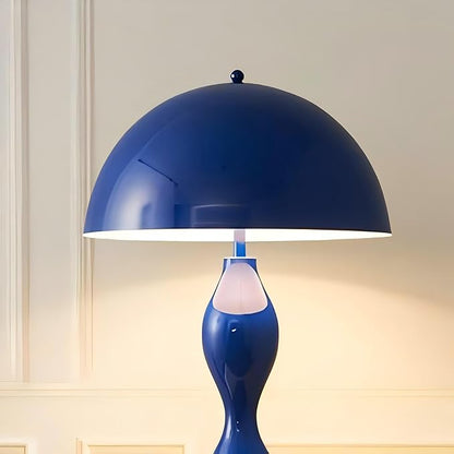 Modern Mushroom Floor Lamp, Blue, 59.1 Inch High, 3 Light Colors, Foot Switch