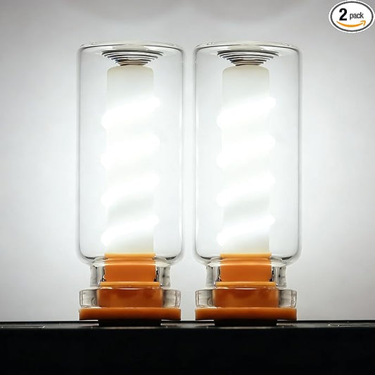 2PCS Touch Control Retro USB Night Light Dimmable Led Mood Lamp Plug in USB Mini LED Bulbs Small Ambient Lighting for Car, Camping, Gift, Party, Holiday Decoration, Bedroom, Desktop (2, Natural white)