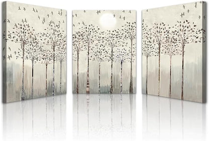 Lapremoly Wall Decor - Canvas Wall Art for Living Room, Bedroom & Office - 3 Piece Abstract Nature Modern Wall Paintings & Prints