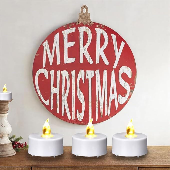 Tea Lights Candles Battery Operated with Remote Control, 24Pcs Flickering Flameless Candle with Timer, Long Lasting 400+Hours Led Electric Candle for Home Decor, Wedding, Party (WarmYellow)