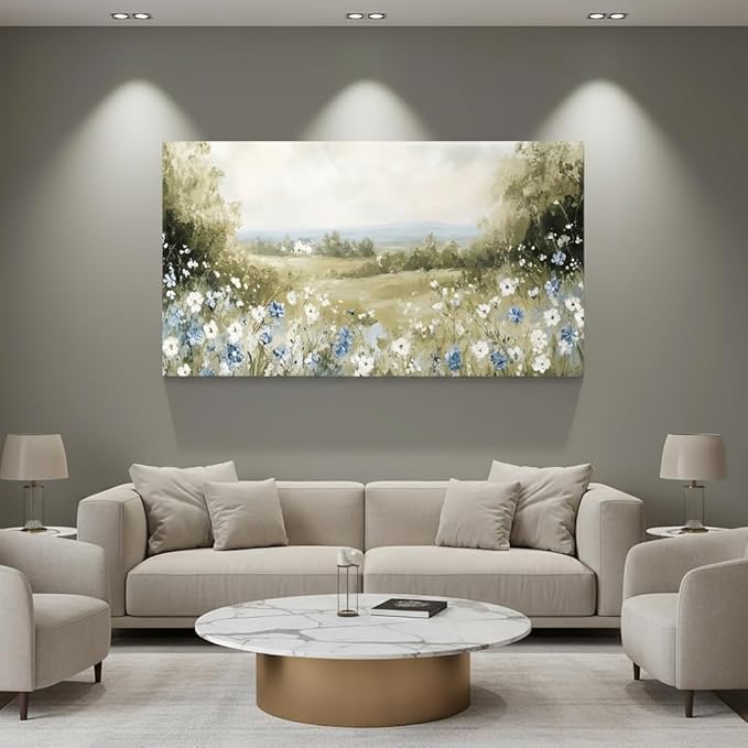 Iallbin Abstract Canvas Wall Art, Large Wall Art for Living Room, for Wall Modern Paintings Wall Decor Living Room (Abstract, Beige, 58L x 29W)