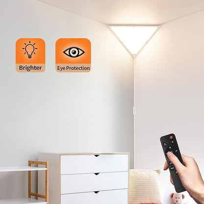 Upgraded Corner Light with Remote Control, Dimmable Corner Lights for Living Room, Corners Lamp with 10 FT Cord, 22W 2200LM Plug in Ceiling Light, Led Corner Lights for Bedroom, Kids Room
