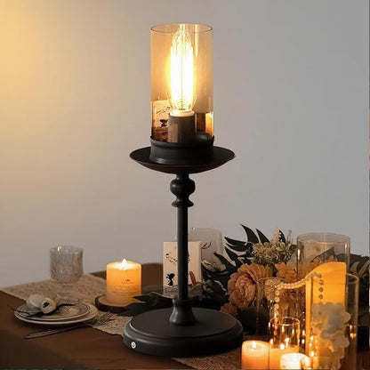 Anyboy Retro Cordless Touch Dimmable Table Lamp, 5200mAh Features 3 Color Temperature Switching and USB Charging, Great for Living Room, Bedroom, Study Retro Home Decor, Reading and Working