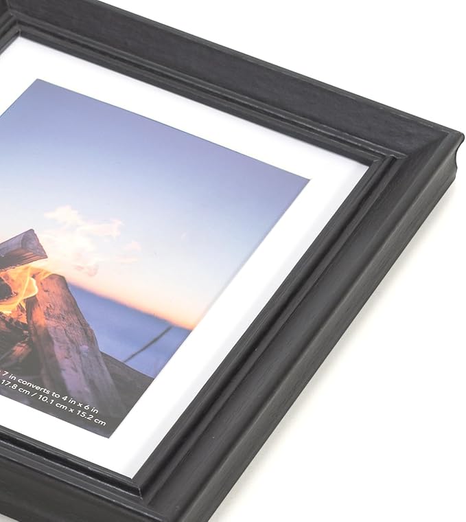 11x14 Picture Frame Black 2 Pack, Display 11x14 without Mat or 8x10 with Mat, Wall Gallery Photo Frames