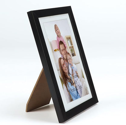 Giftgarden 4x6 Picture Frame Set of 10, Matted to 3.5x5 Photos with Mat or 6x4 Pictures without Mat, Multi Black Frames for Tabletop Wall Display