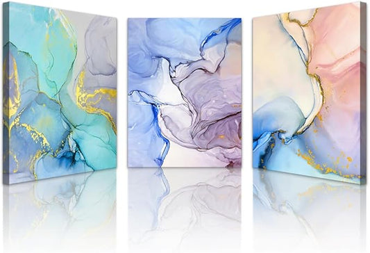Lapremoly Wall Decor For Living Room Abstract Canvas Wall Art For Bedroom Modern Colorful Color Paintings Pictures Large Artworks For Office Decor Hotel Room Home Decorations Art 3 Piece