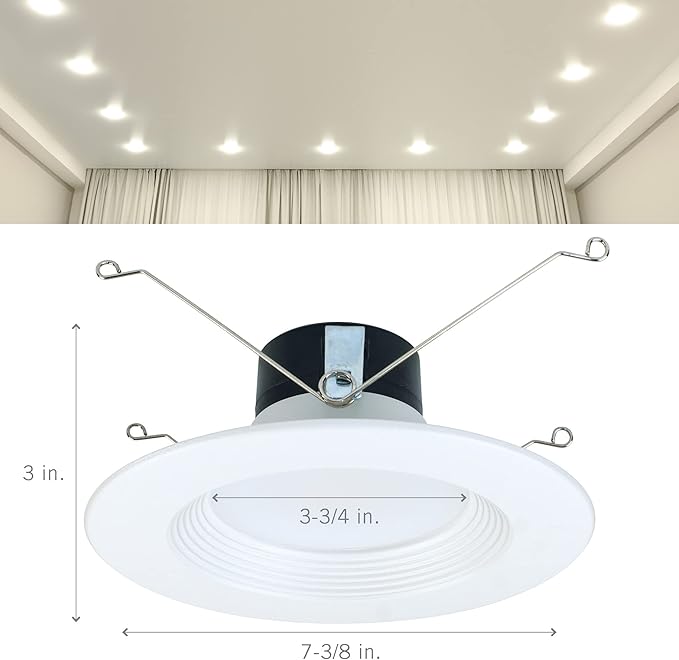 Armacost Lighting Retrofit Trim Smart Recessed RGB+WW LED Downlights for Remodel – 4 Pack