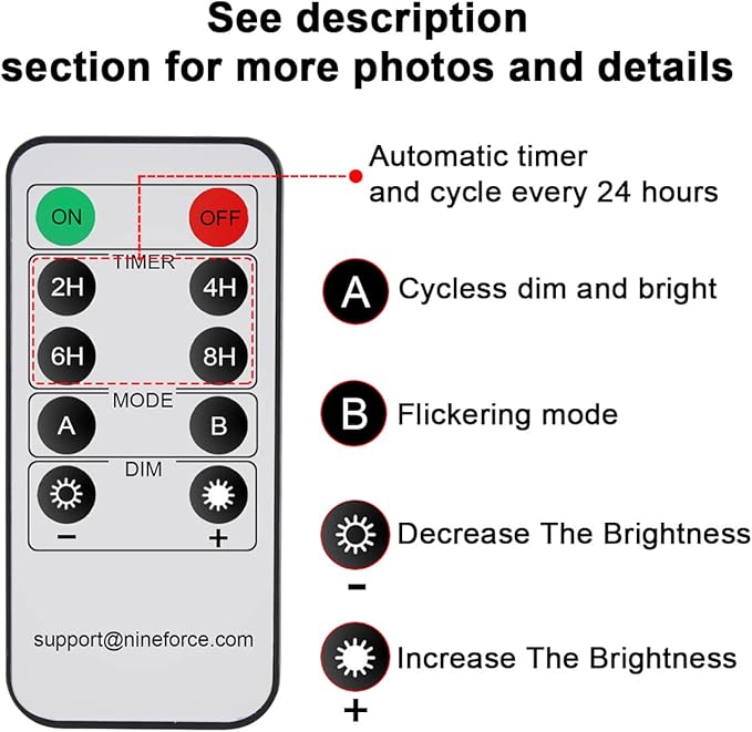 6 Pack Flameless Taper Candles with Remote/Timer & Suction Cup, Battery Operated Flickering LED Window Candles, Vintage Christmas Electric Fake Candlesticks, Silver Holder