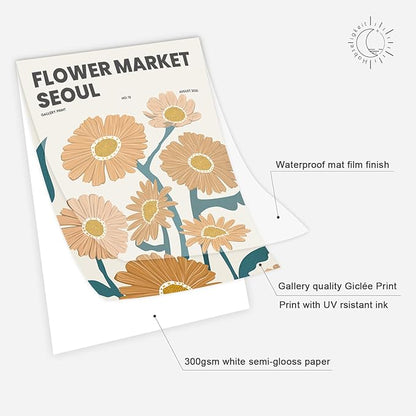 Habseligkeit Van Gogh Wall Art Prints, Flower Market Wall Art Prints, Matisse Posters for Room Aesthetic Unframed, 11x14in, Set of 6