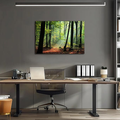 Nature Wall Art Forest Art Canvas Wall Decor Green Tree Canvas Print Artwork Decor for Living Room Mountain Wall Art Landscape Pictures for Bedroom Home Office Decorations 24x36Inch