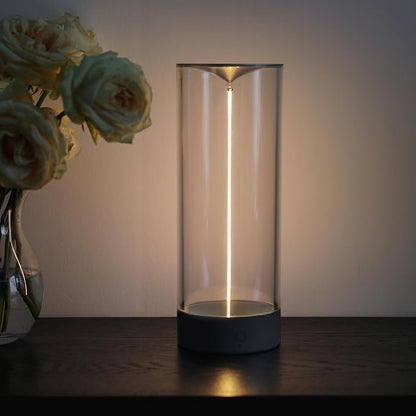 AUGE LIGHT Minimalist Desk Lamp Cordless Table Lamp LED Rechargeable Modern Nightstand Lights Dimmable with 3 Levels for Gaming, Home Office, Bedroom, Living Room, Kitchen, Bar