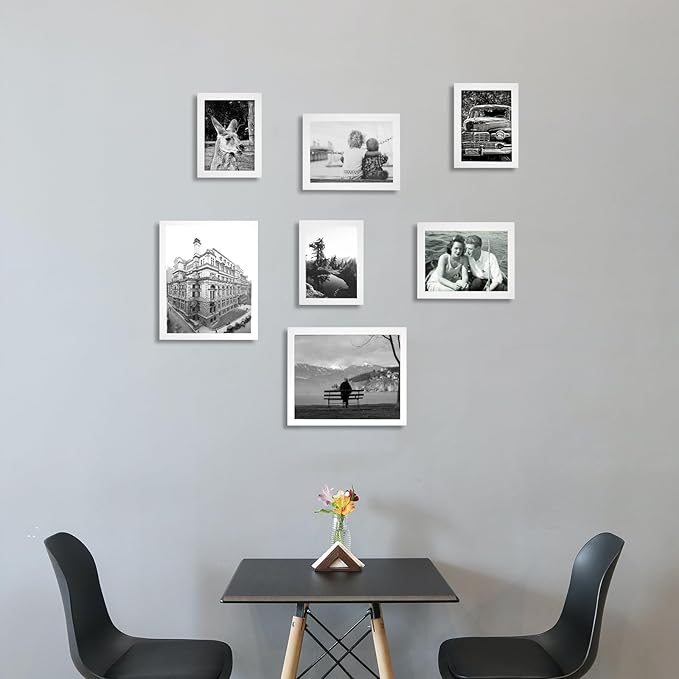 8x10 Picture Frame White Set of 12 for Wall Gallery Collage Photo Frames or Tabletop Display