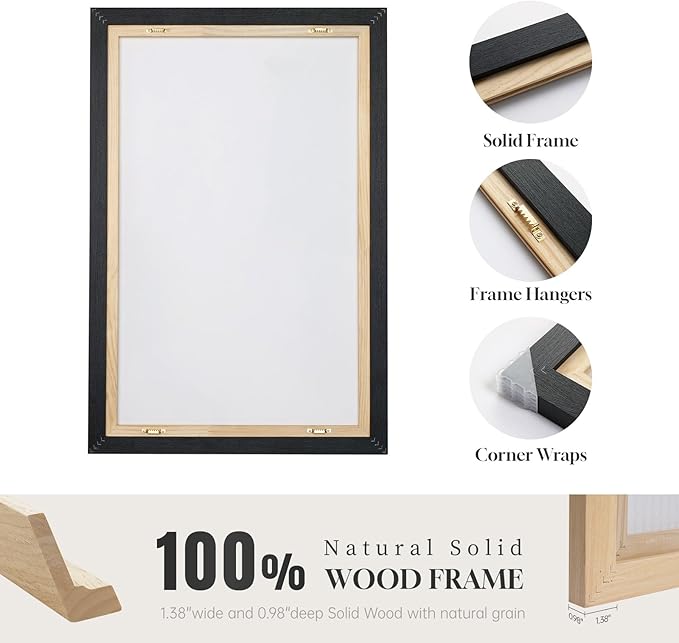 Long Narrow Framed Neutral Abstract Vertical Wall Art Set, 2 Piece Modern Canvas Prints Paintings Artwork for Walls, Beige Green Minimalist Pictures for Hallway Entryway Living Room Bedroom Wall Decor