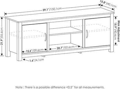 Furinno Classic Stand with Storage for TV up to 65 Inch, Americano, Large