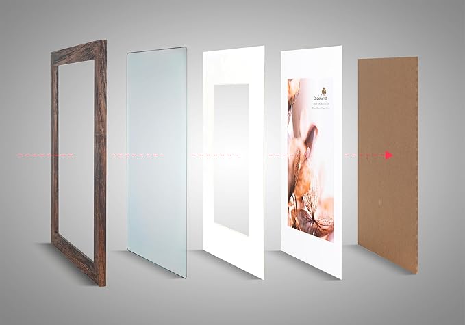 brown 11x14 Picture Frame set of 3,Display 11x14 without Mat or 8x10 with Mat，Wall Gallery Photo Frames