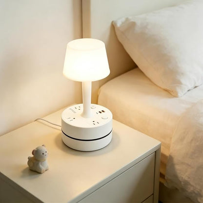 Small Table Lamp for Home Office and Nightstand, 3 Way Dimmable Desk Light with USB Charging Port