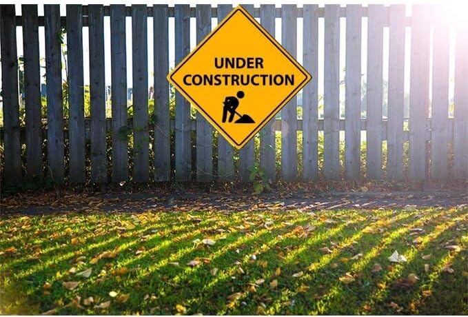 Triangle Under Construction Metal Tin Sign Road Signs for Industrial Road Safety Plaque Retro Vintage Wall Poster Wall Decor Garage Bar 12 X 12 Inch