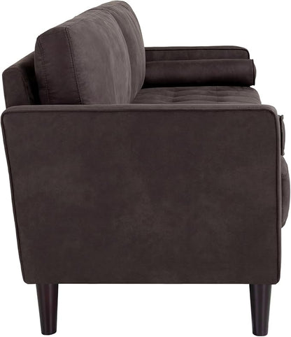 Studio Living® Lexington 75.6" Sofa, Modern Design, Pocket Coil Comfort, Easy Assembly, Faux-Suede Fabric, Charcoal