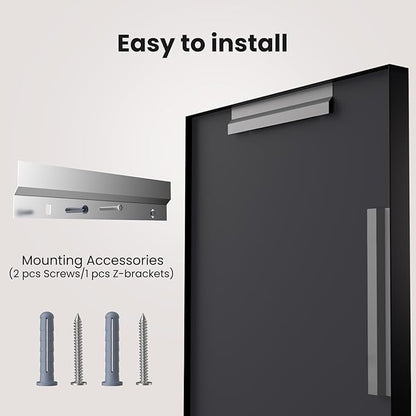 LOAAO Black Bathroom Mirror 30"X36" for Wall, Rectangle Bathroom Vanity Mirror, Tempered Glass, Hangs Vertically or Horizontally, Easy to Install, Modern Design