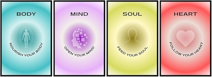 Aura Poster Spiritual Home Decor Aesthetic Room Posters Set Trendy Wall Art Y2K Wall Decor for Bedroom Room Decor Aesthetic Colorful Art Prints Aesthetic Bedroom Decor to Refresh Your Living Space