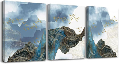 Wall Decor For Living Room Canvas Wall Art For Bedroom Modern Family Bathroom Canvas Art Kitchen Fashion Abstract Pictures Artwork Office Wall Paintings Ready To Hang Home Decoration 12" X 16" 3 Piece