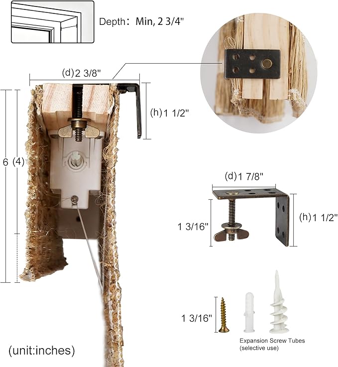 Motorized Bamboo Roman Blinds with Remote, Woven Roman Shades Compatible with Alexa Google Home, Automatic Bamboo Blind for Indoor Windows CustomSize(Woodland Smoke)