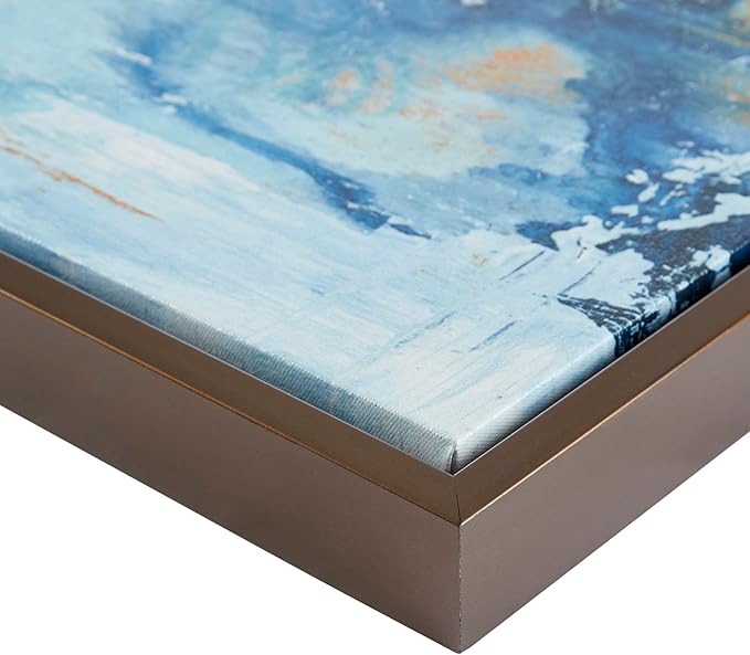 Madison Park Wall Art Living Room Décor - Galary Canvas Home Accent Modern Dining Bathroom Decoration, Ready to Hang Painting for Bedroom, Multi-Sizes, Blue Horizon 5 Piece