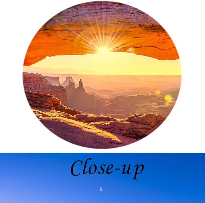 KREATIVE ARTS - Sunrise At Mesa Arch In Canyonlands National Park Near Moab Utah USA Canvas Photography Print 3 Panel Art Frameless Canvas Print Wall Art Ready to Hang