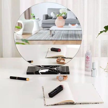 12'' Round Glass Mirror HD Large Makeup Circle Mirror for Wall Decor, Bathroom, Bedroom, Vanity, Living Room etc,