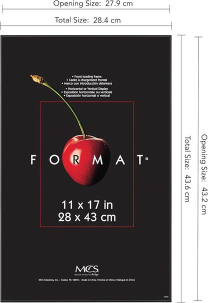 MCS Format Picture Frames, Gallery Wall Frames, Black, 11 x 17, 6-Pack