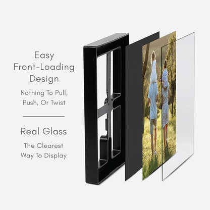 MANTELLO ESSENTIALS Picture Frames, 5x7 Picture Frame Buk, 6 Pack of Black Thin Frames, 5x7 Frame, Picture Frame Set of 6