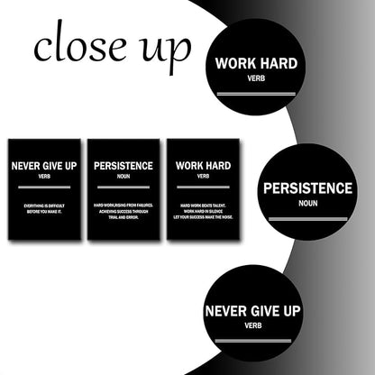 3 Pieces Inspirational Canvas Wall Art Motivational Quotes That Make People Passionate Signs of Success Posters Print Artwork for Office Bedroom Bathroom Wall Picture Ready to Hang [60''W x 28''H]