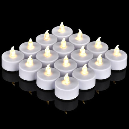 Flameless Tea Lights Candles, LED Battery Operated Electric Votive Fake Candles Realistic Flickering and 200+ Hours Long Lasting Bright for Celebrations Festivals (100 Pack, White)